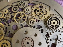 Load image into Gallery viewer, Beautiful Full Gear Clock - periwinkle-laser