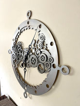 Load image into Gallery viewer, Silver Steam Punk Clock - periwinkle-laser