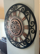 Load image into Gallery viewer, Roman Mandala Gear Clock