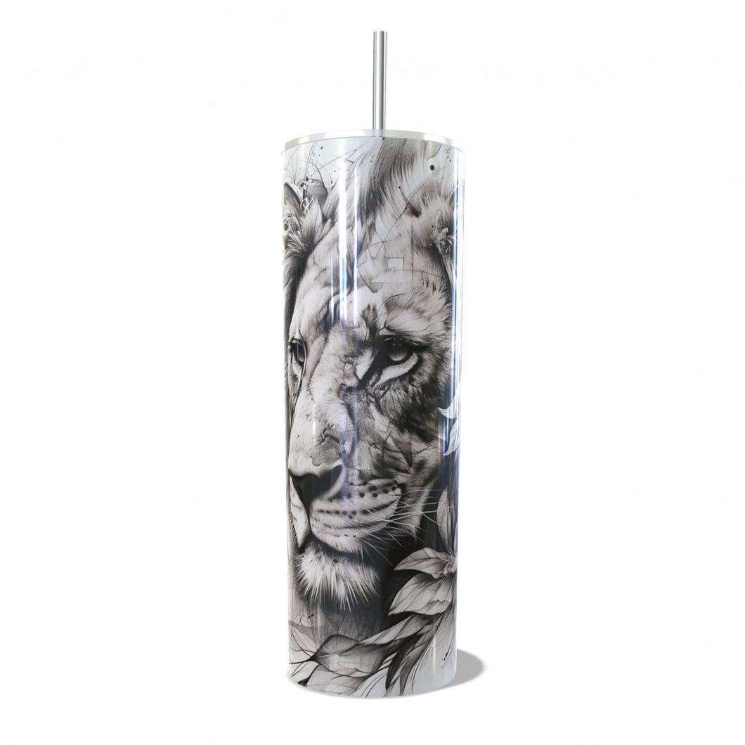 20oz Skinny Lion print Tumbler