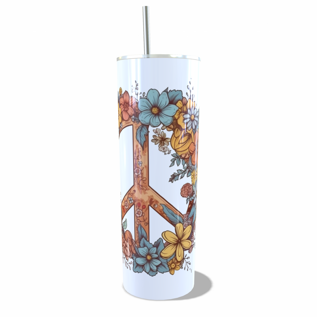 20oz Skinny Peace print Tumbler