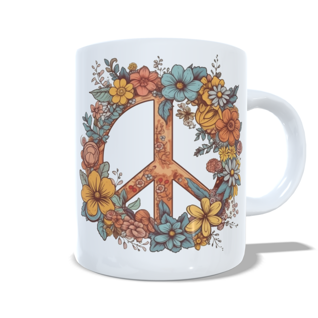 Printed Peace Ceramic Mugs