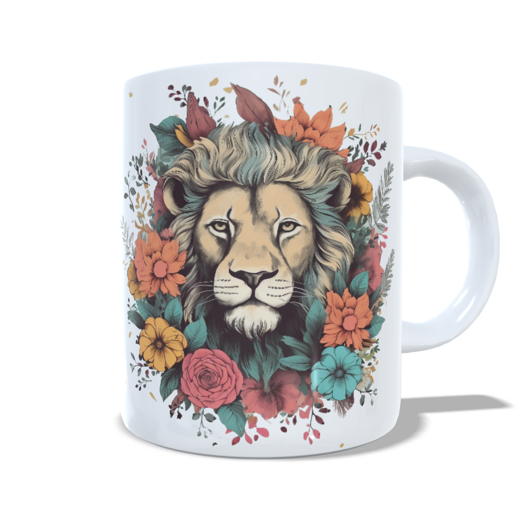 Printed Lion Ceramic Mugs