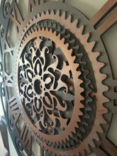 Load image into Gallery viewer, Roman Mandala Gear Clock
