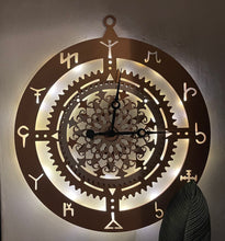 Load image into Gallery viewer, Nordic Mandala Gear Clock
