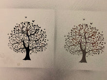 Load image into Gallery viewer, 205-02 Stencil - Leaves and Trees - periwinkle-laser
